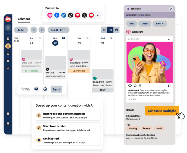 OwlyWriter AI automation schedule post